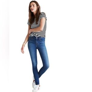 Madewell 9" Mid-Rise Skinny Jeans Womens Size 26 Dark Wash  Denim